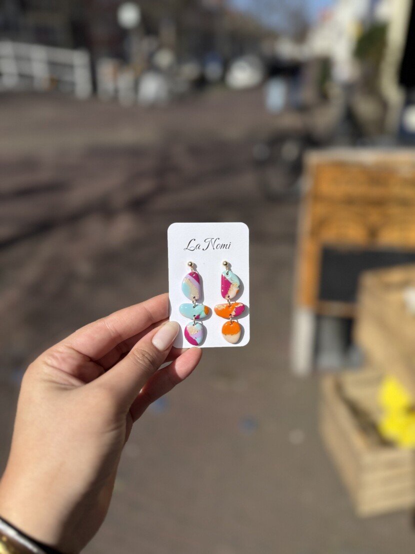 Oorbellen meerkleurig 