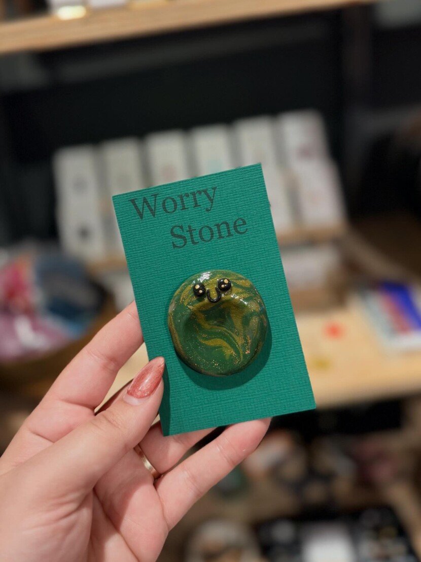 Worry Stone Marmer groen