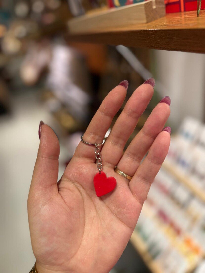 Sleutelhanger Hartje rood 